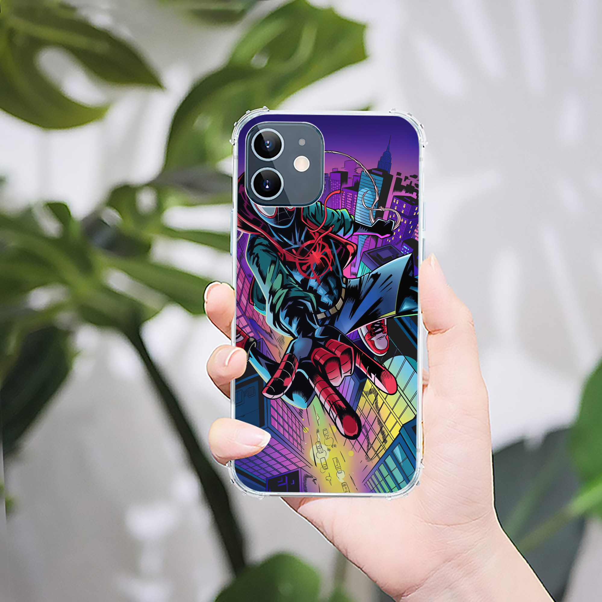 （画像用） Spider Man スパイダーマン 【iPhone 12シリーズ対応】透明スマホケース（クリアソフトケース）